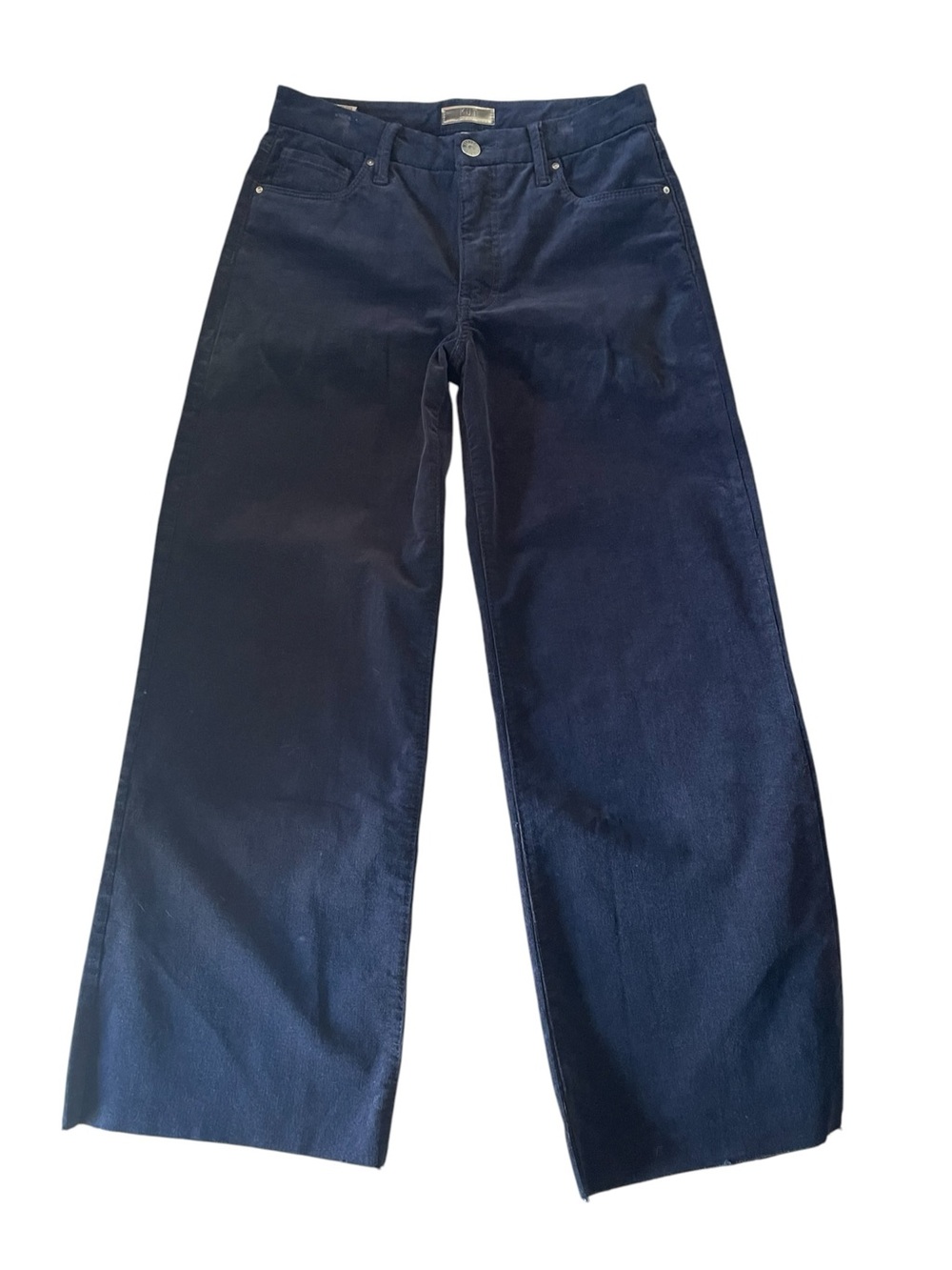 KUT From The Kloth MEG Ab Fab, Wide Leg, High Rise Navy Corduroy Pants